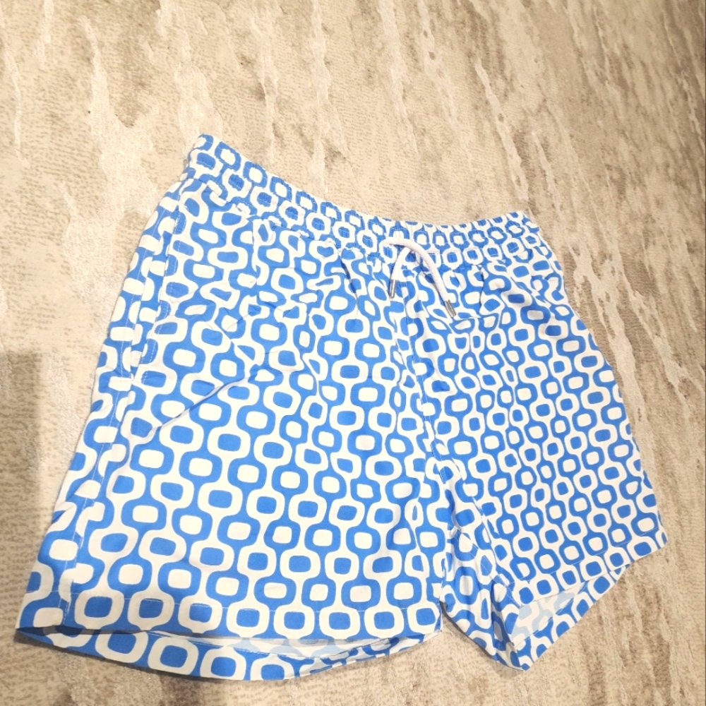 Frescobol Carioca  Blue Geometric Mens Swim Trunks